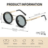 1-9 Gears Adjustable Tint Sunglasses for Men Fishing Shady Rays UV400 Round Polarized Small Glasses 45-22-155mm