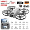 New V666 Drone Mini RC Aerial 8KHD VR Camera Foldable Intelligent Obstacle Avoidance Screen Remote Control Brushless Motor UAV