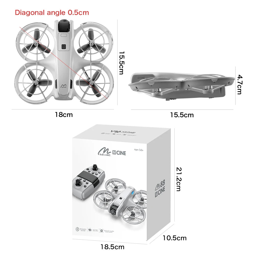 M88 Aerial Photography Drone Brushless Motor Optical Flow Positioning Camera Can Be Remote Control Electric Adjustment 180 °