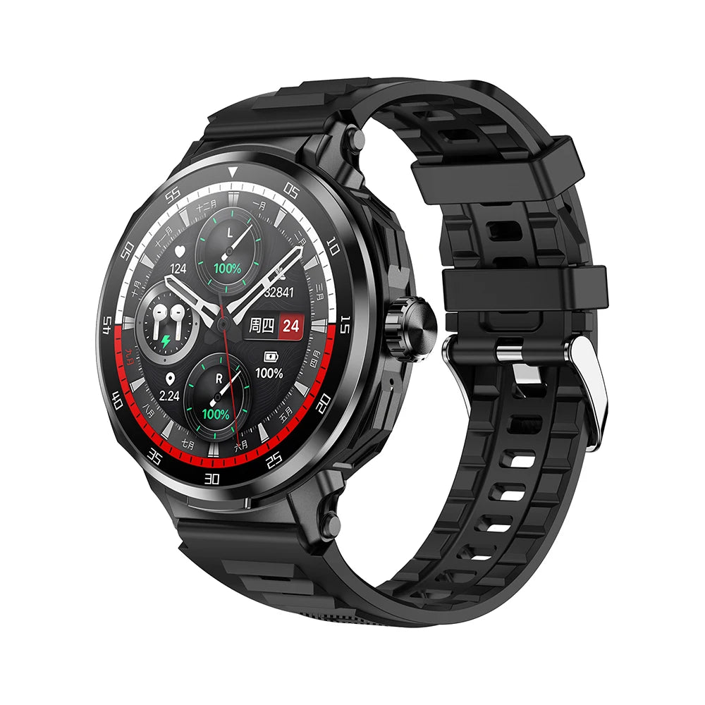 TWS 2 In 1 Smart Sports Watch Touchscreen Wireless Bluetooth Headset Calling Health Monitor Fitness Record Watches With Headset