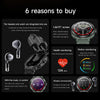 TWS 2 In 1 Smart Sports Watch Touchscreen Wireless Bluetooth Headset Calling Health Monitor Fitness Record Watches With Headset
