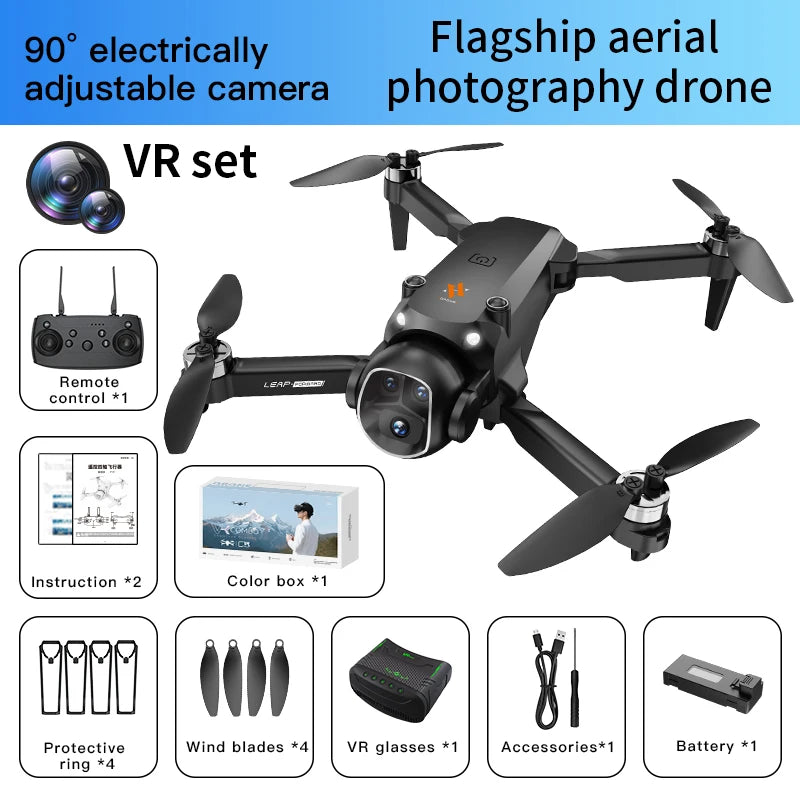 Xiaomi Professional 8K HD Dual Camera GPS Brushless Optical Flow Obstacle Avoidance Foldable Quadcopter Drone RC 20000M