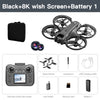New V666 Drone Mini RC Aerial 8KHD VR Camera Foldable Intelligent Obstacle Avoidance Screen Remote Control Brushless Motor UAV