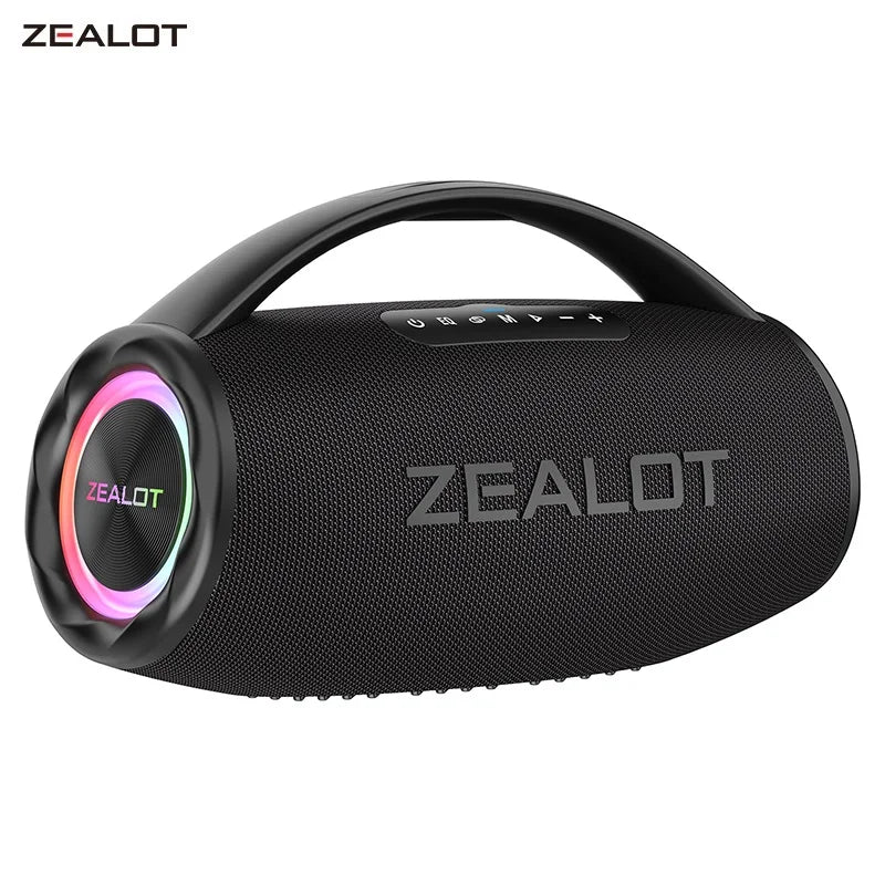ZEALOT-S97 80W Bluetooth Speaker Powerful Wireless Speaker with Portable Handle, for Party, Camping,RGB Colorful Light