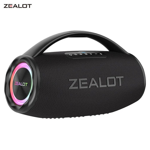 ZEALOT-S97 80W Bluetooth Speaker Powerful Wireless Speaker with Portable Handle, for Party, Camping,RGB Colorful Light