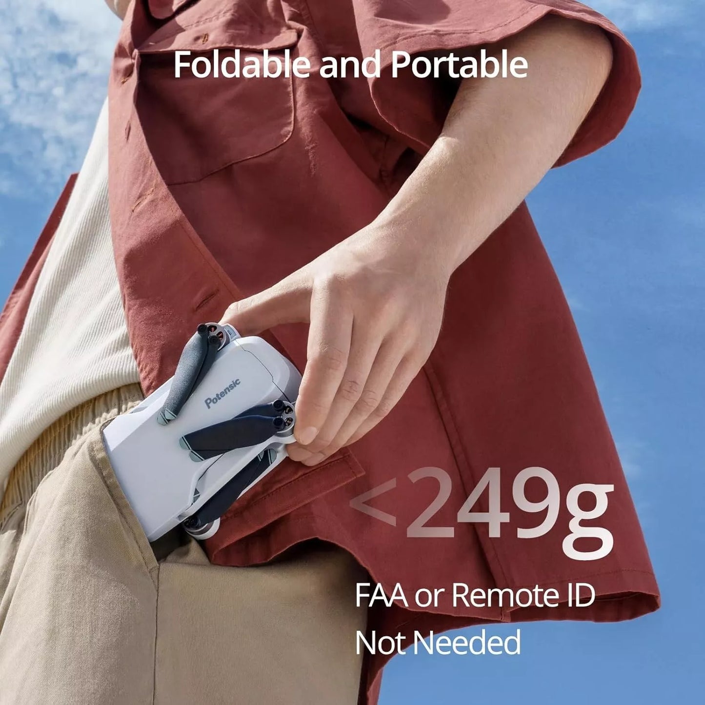 Potensic ATOM 3-Axis Gimbal 4K GPS Drone Lightweight and Foldable for Beginners