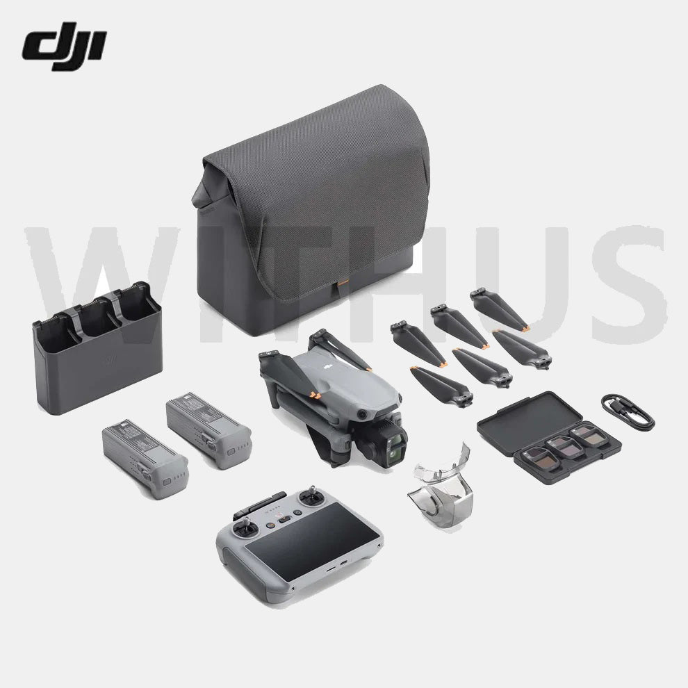 DJI Air 3S Fly More Combo Camera Drone (3 Batteries) + RC 2 Remote Controller