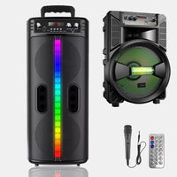 6000W Portable Bluetooth Speaker Sub Woofer Heavy Bass Sound System Party w/ Mic