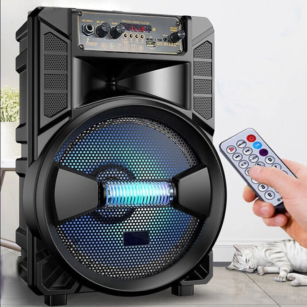 6000W Portable Bluetooth Speaker Sub Woofer Heavy Bass Sound System Party w/ Mic