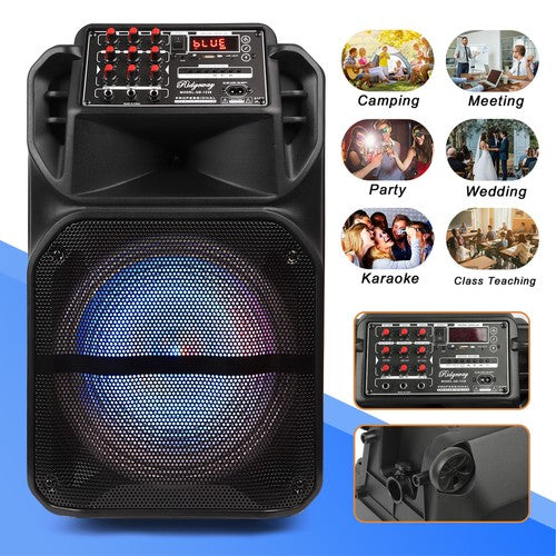 9000W Sub Woofer Portable Bluetooth Speaker Heavy Bass Sound System Party w/ Mic