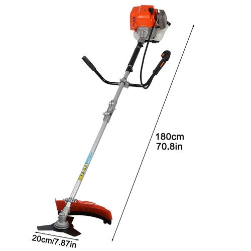 52cc Gas String Trimmer 2-Stroke Weed Wacker Eater 2in1 Hedge Trimmer Lawn Mower