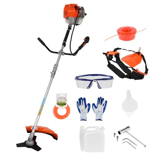 52cc Gas String Trimmer 2-Stroke Weed Wacker Eater 2in1 Hedge Trimmer Lawn Mower