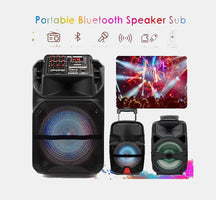9000W Sub Woofer Portable Bluetooth Speaker Heavy Bass Sound System Party w/ Mic