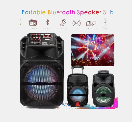 9000W Sub Woofer Portable Bluetooth Speaker Heavy Bass Sound System Party w/ Mic