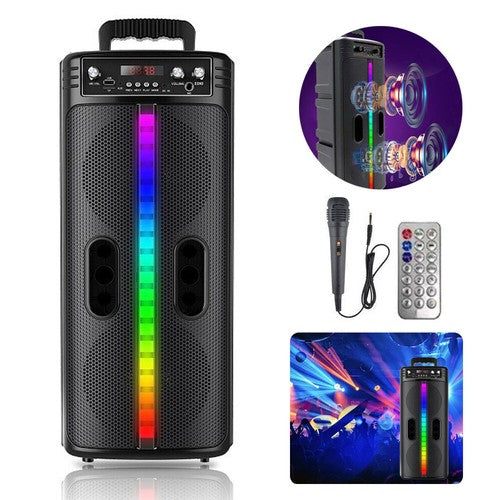 6000W Portable Bluetooth Speaker Sub Woofer Heavy Bass Sound System Party w/ Mic