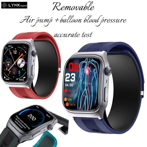 Smart Watch 2.06 AMOLED display Sport and Health,Blood Pressure Airbag Removable