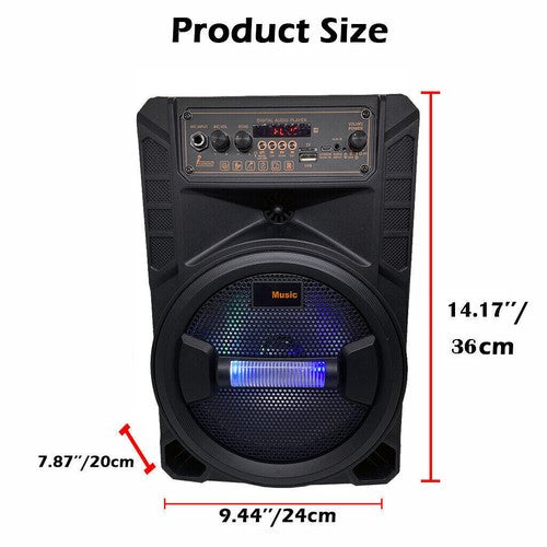 6000W Portable Bluetooth Speaker Sub Woofer Heavy Bass Sound System Party w/ Mic