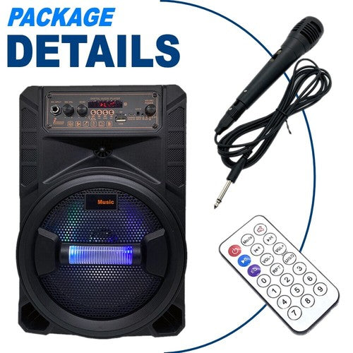 6000W Portable Bluetooth Speaker Sub Woofer Heavy Bass Sound System Party w/ Mic