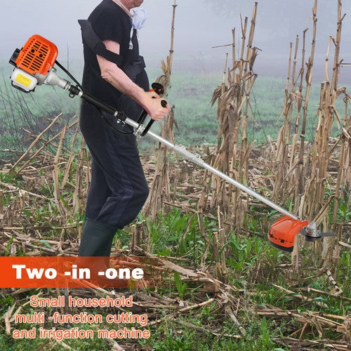 52cc Gas String Trimmer 2-Stroke Weed Wacker Eater 2in1 Hedge Trimmer Lawn Mower