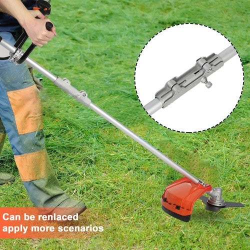 52cc Gas String Trimmer 2-Stroke Weed Wacker Eater 2in1 Hedge Trimmer Lawn Mower