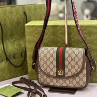 AUTHENTIC Gucci GG Canvas Ophidia Small Crossbody/Shoulder Bag