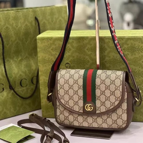 AUTHENTIC Gucci GG Canvas Ophidia Small Crossbody/Shoulder Bag