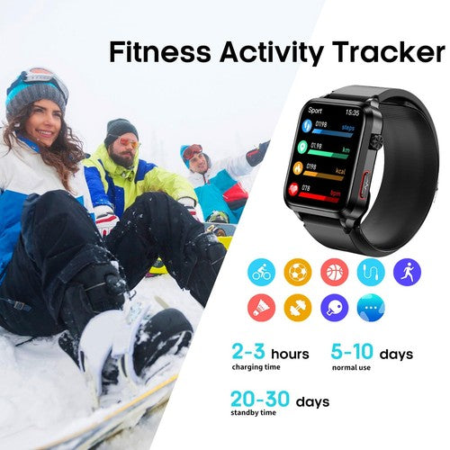 Wrist Blood Pressure Smart Watch, 1.92" lPS Health Fitness Tracker, Air Bag P...
