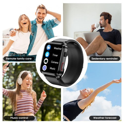 Wrist Blood Pressure Smart Watch, 1.92" lPS Health Fitness Tracker, Air Bag P...
